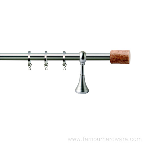 Marble cylinder finial curtain rod